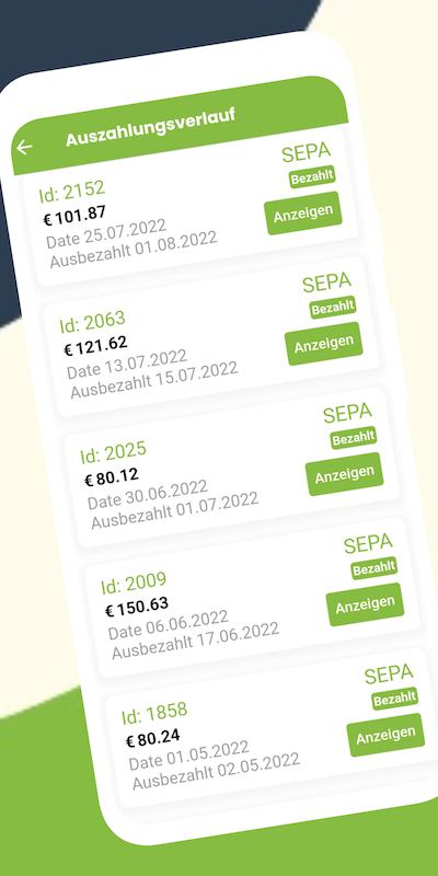 app Auszahlung